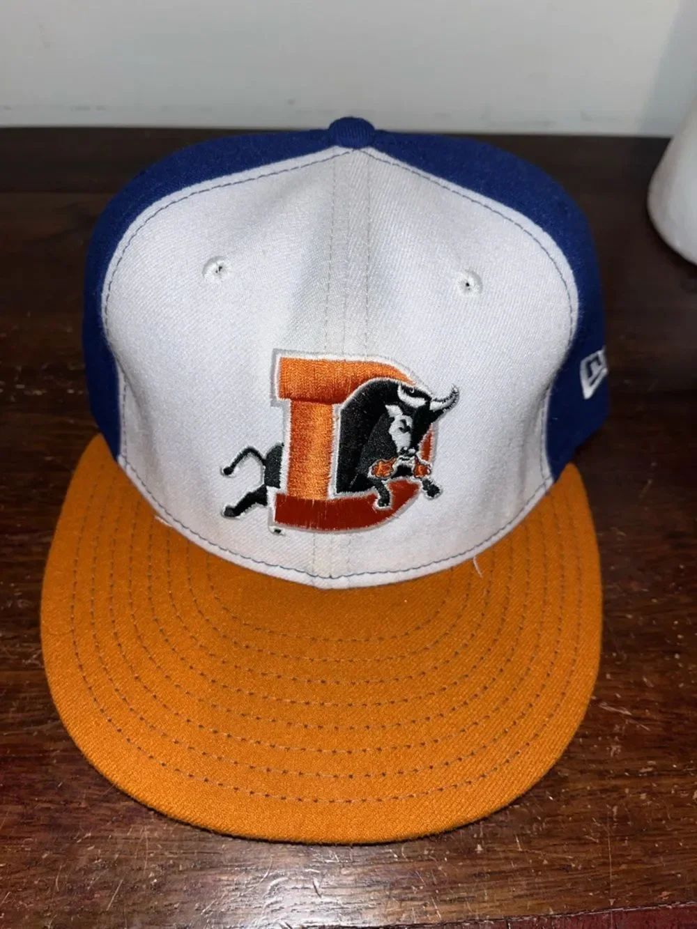 Vintage New Era Bull Durham Bulls MILB Cap Hat Fitted 6 7/8 Youth Child Kids B